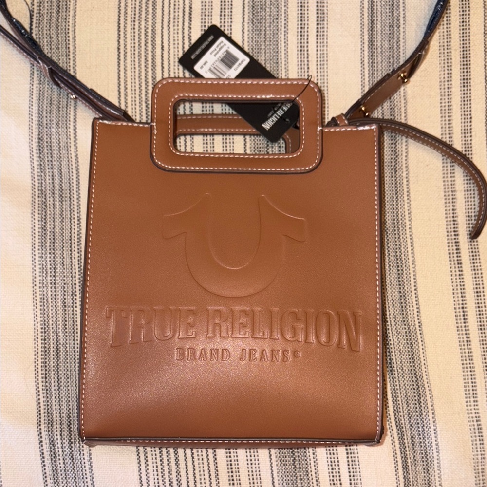NEW True Religion Leather Brown Purse